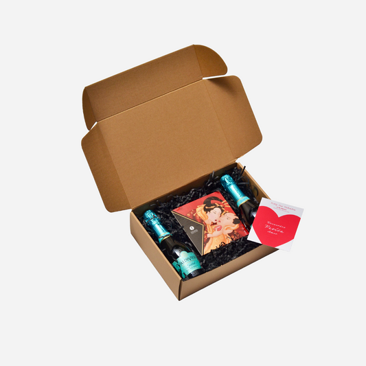 Kit San Valentín con set de 5 productos SHUNGA + 2 Espumantes 375cc