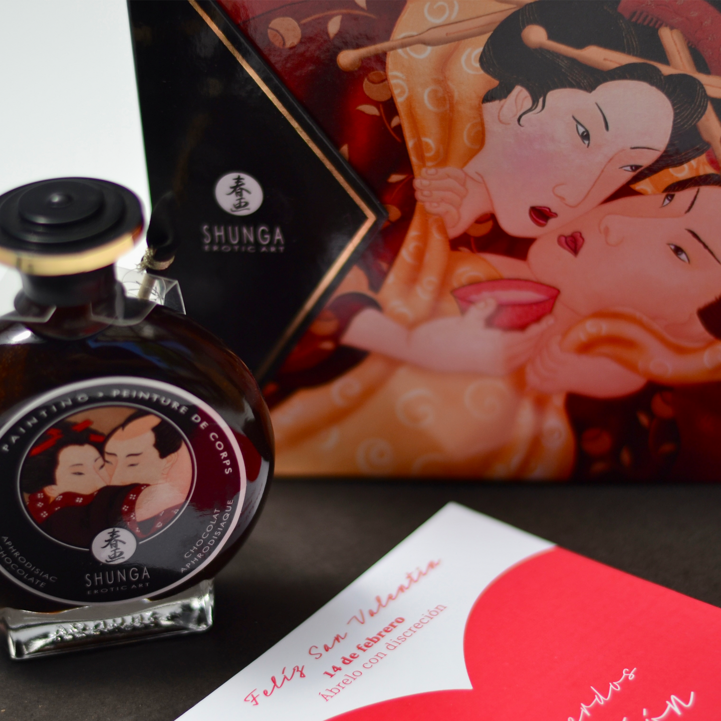 Parejas +18 set de 5 productos SHUNGA y pintura corporal