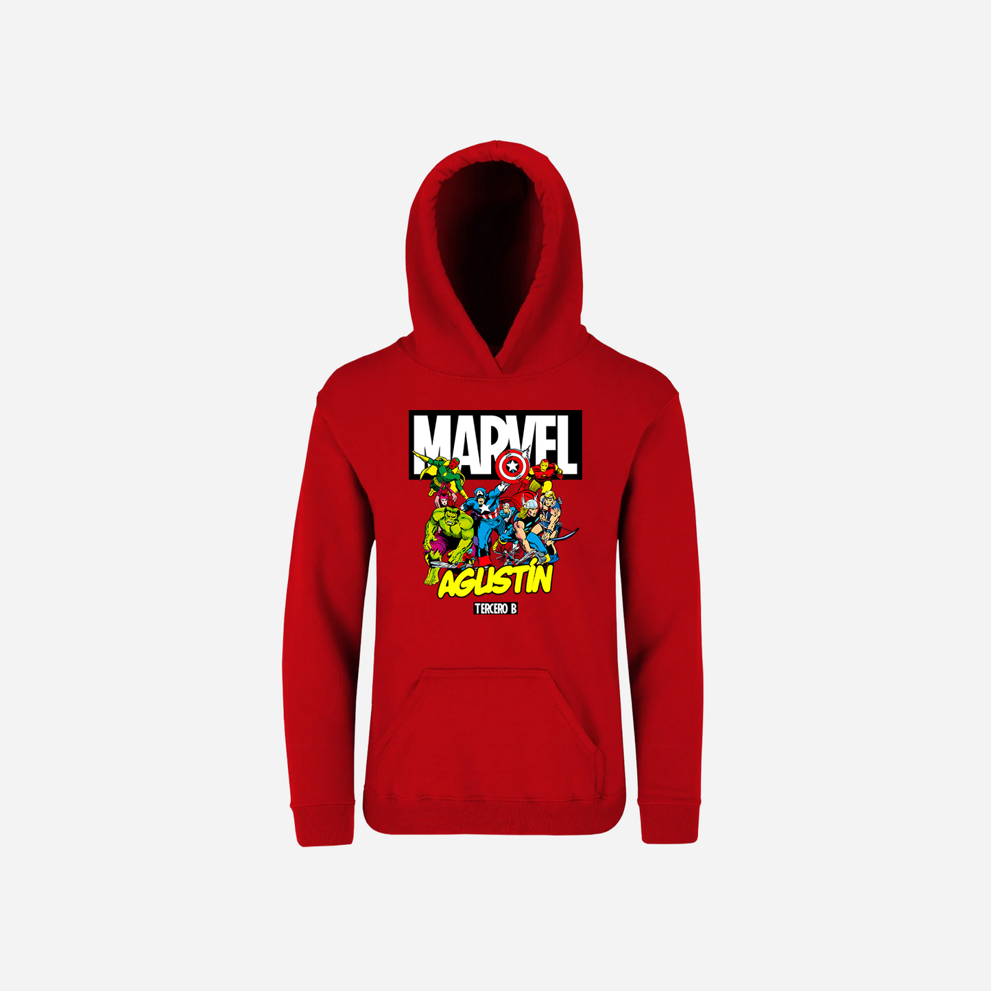 Polerón canguro Alianza roja MARVEL personalizados