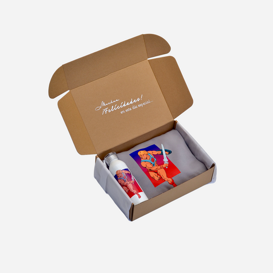 Polerón polo más botella de agua He-Man