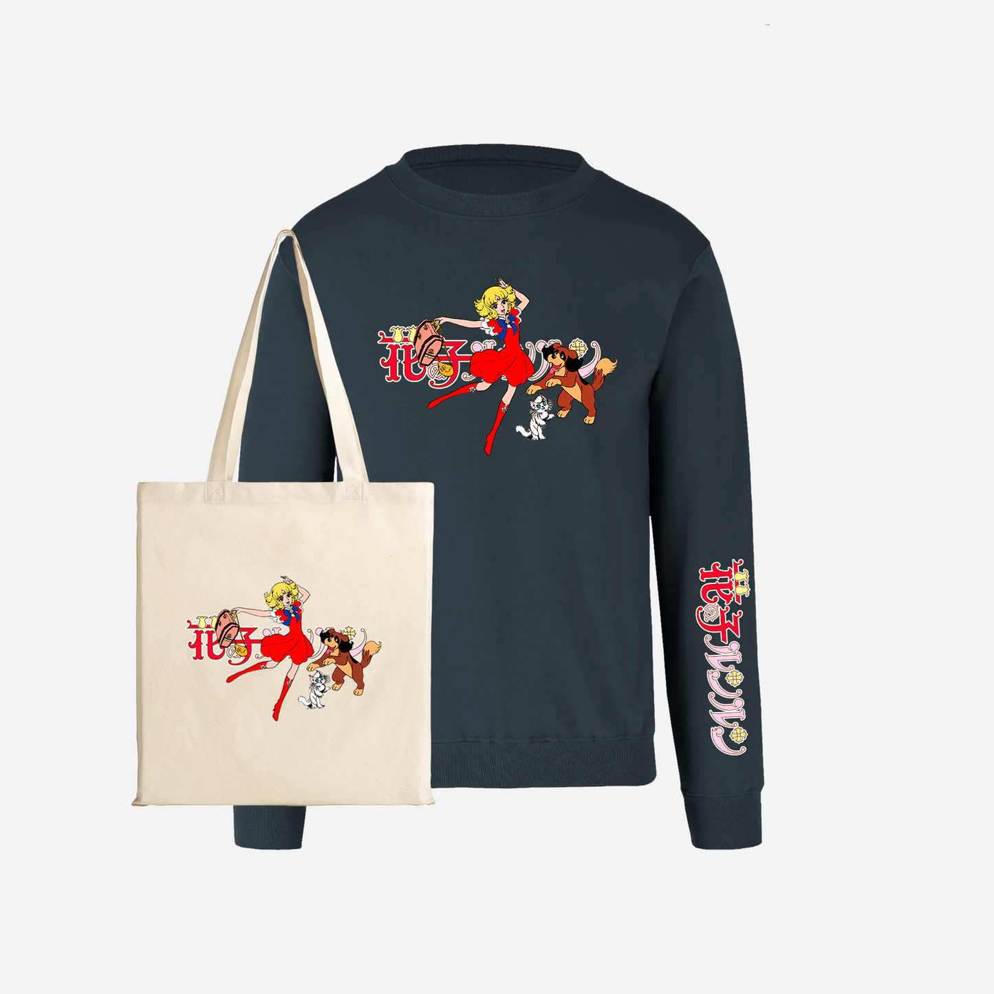 Kit polerón polo lona bag Ángel, la niña de las flores — Lunlun