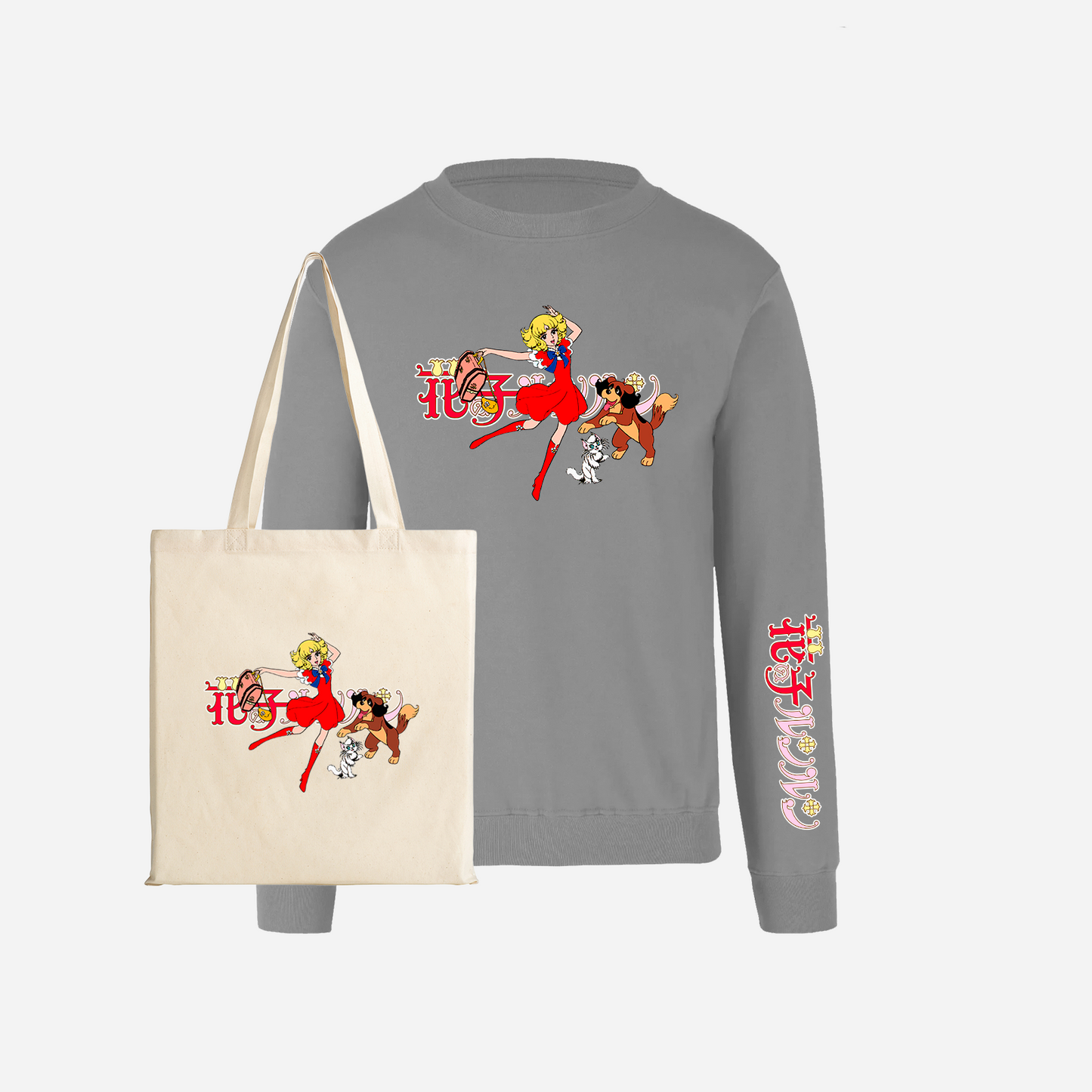 Kit polerón polo lona bag Ángel, la niña de las flores — Lunlun