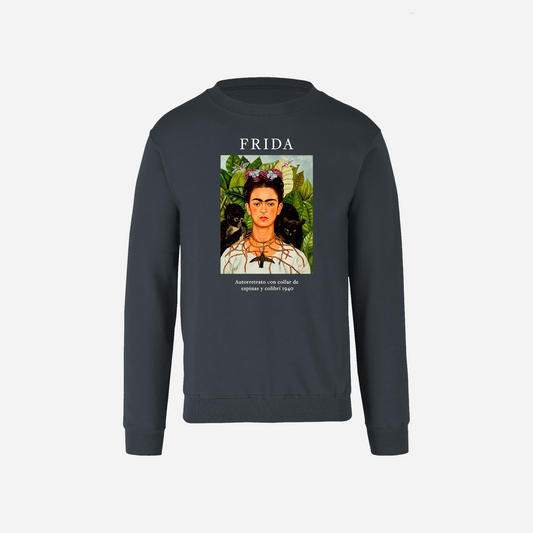 Polerón polo Arte Frida Kahlo Autorretrato con collar de espinas y colibrí 1940