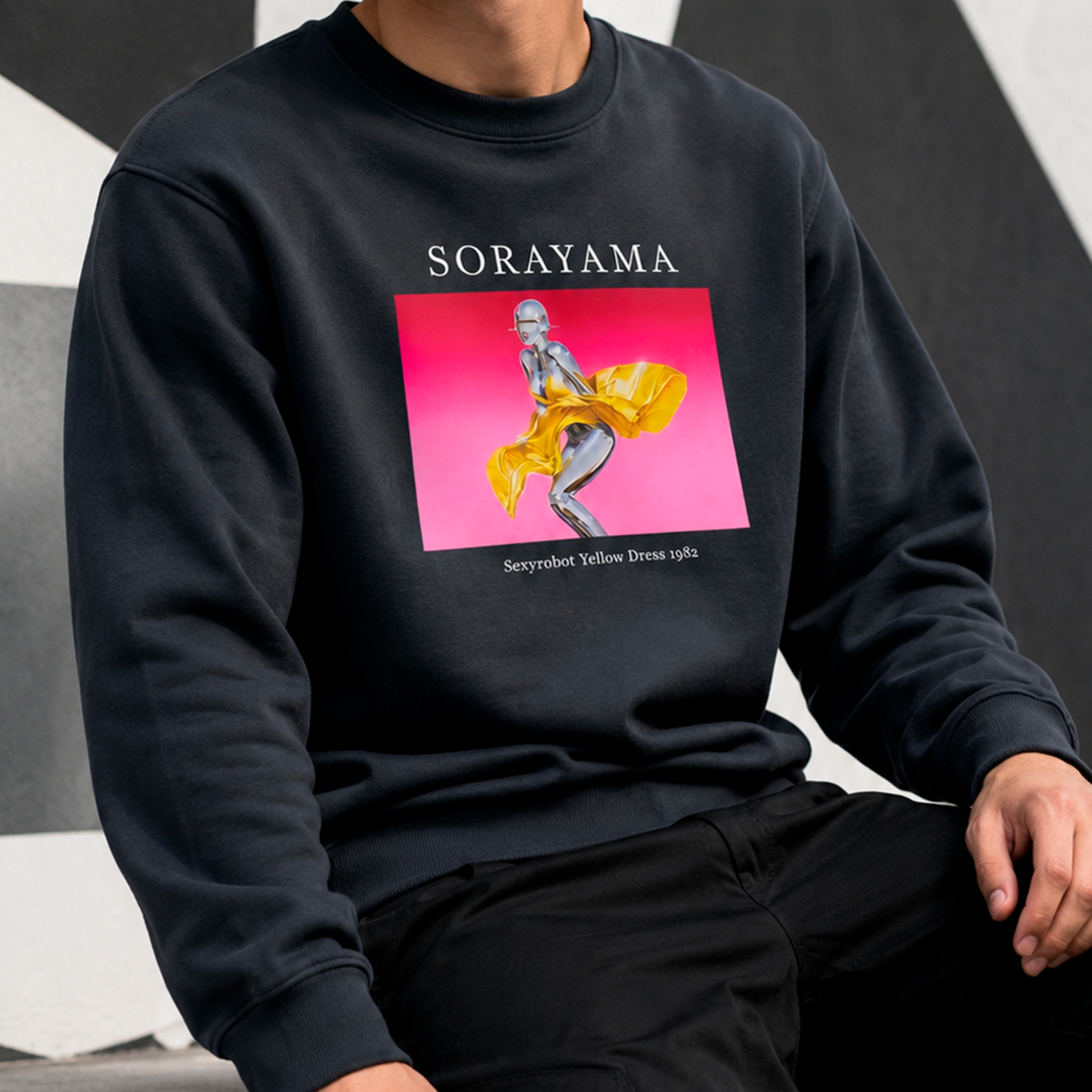 Polerón polo Arte Hajime Sorayama Sexyrobot Yellow Dress 1982