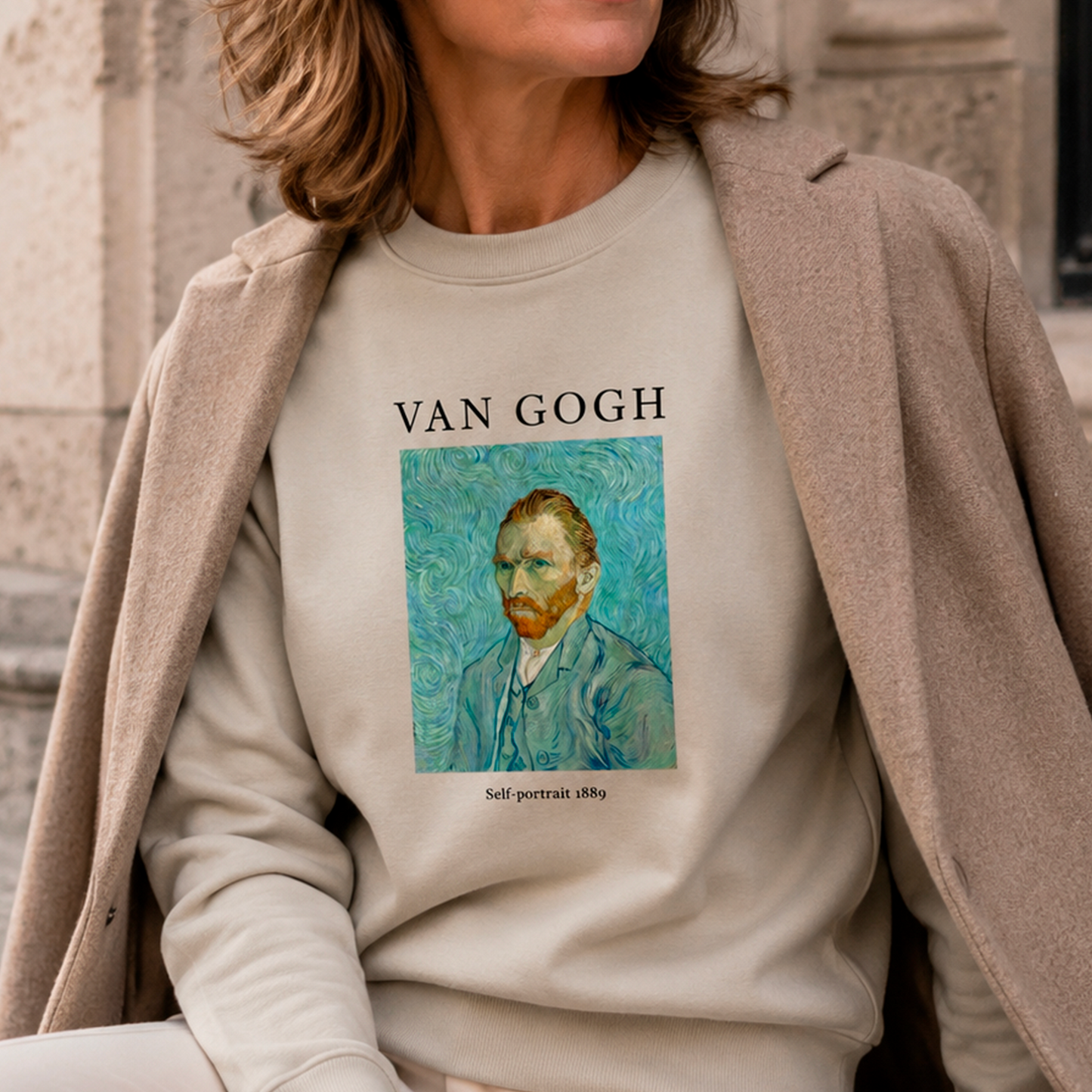 Polerón polo Arte Van Gogh - Self-portrait 1889