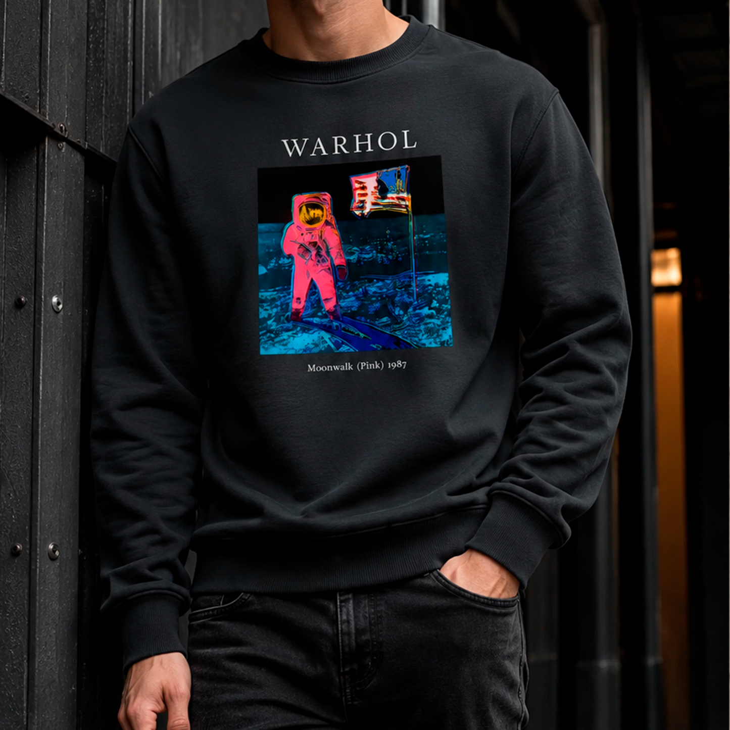 Polerón polo Arte Andy Warhol Moonwalk (Pink) 1987