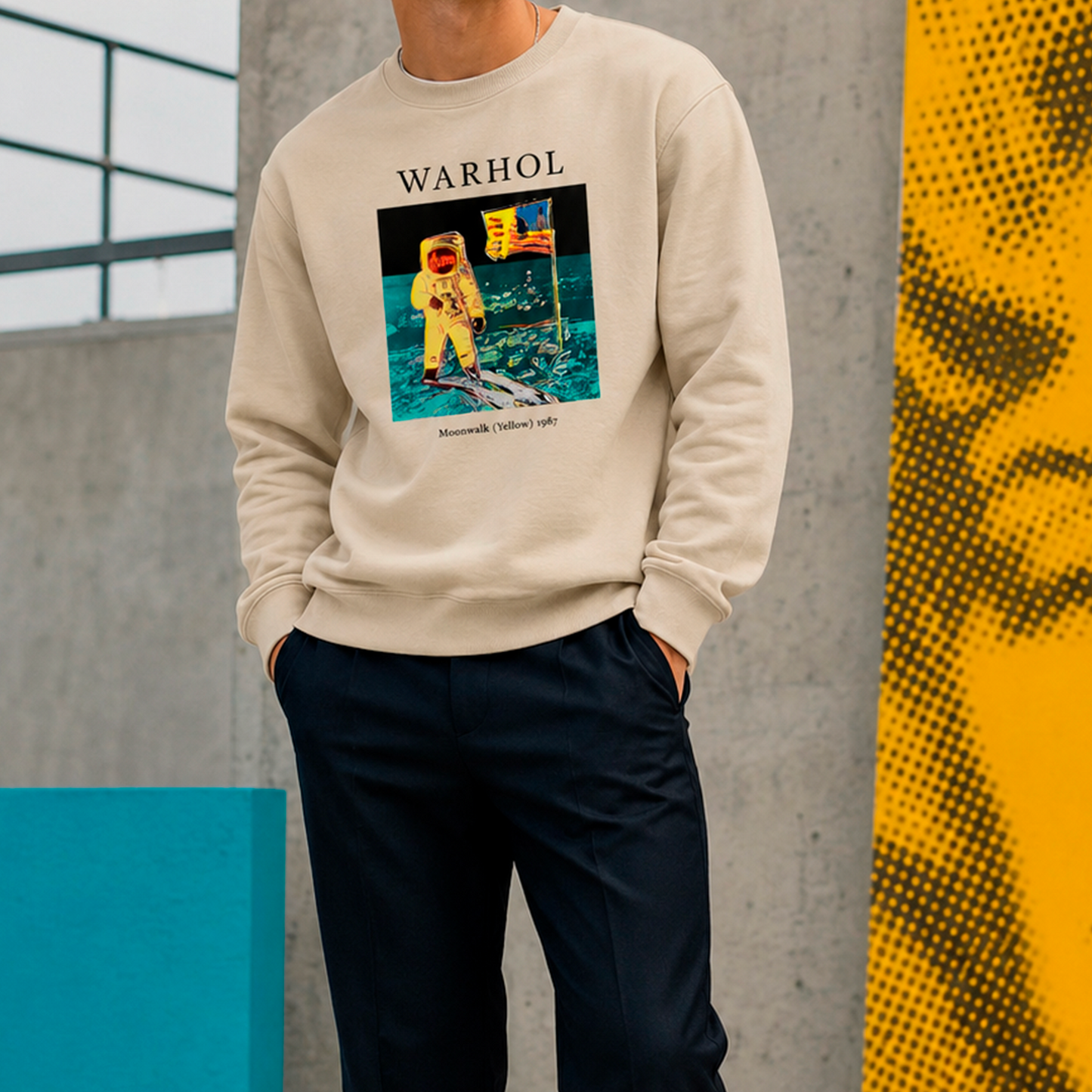 Polerón polo Arte Andy Warhol - Moonwalk (Yellow) 1987