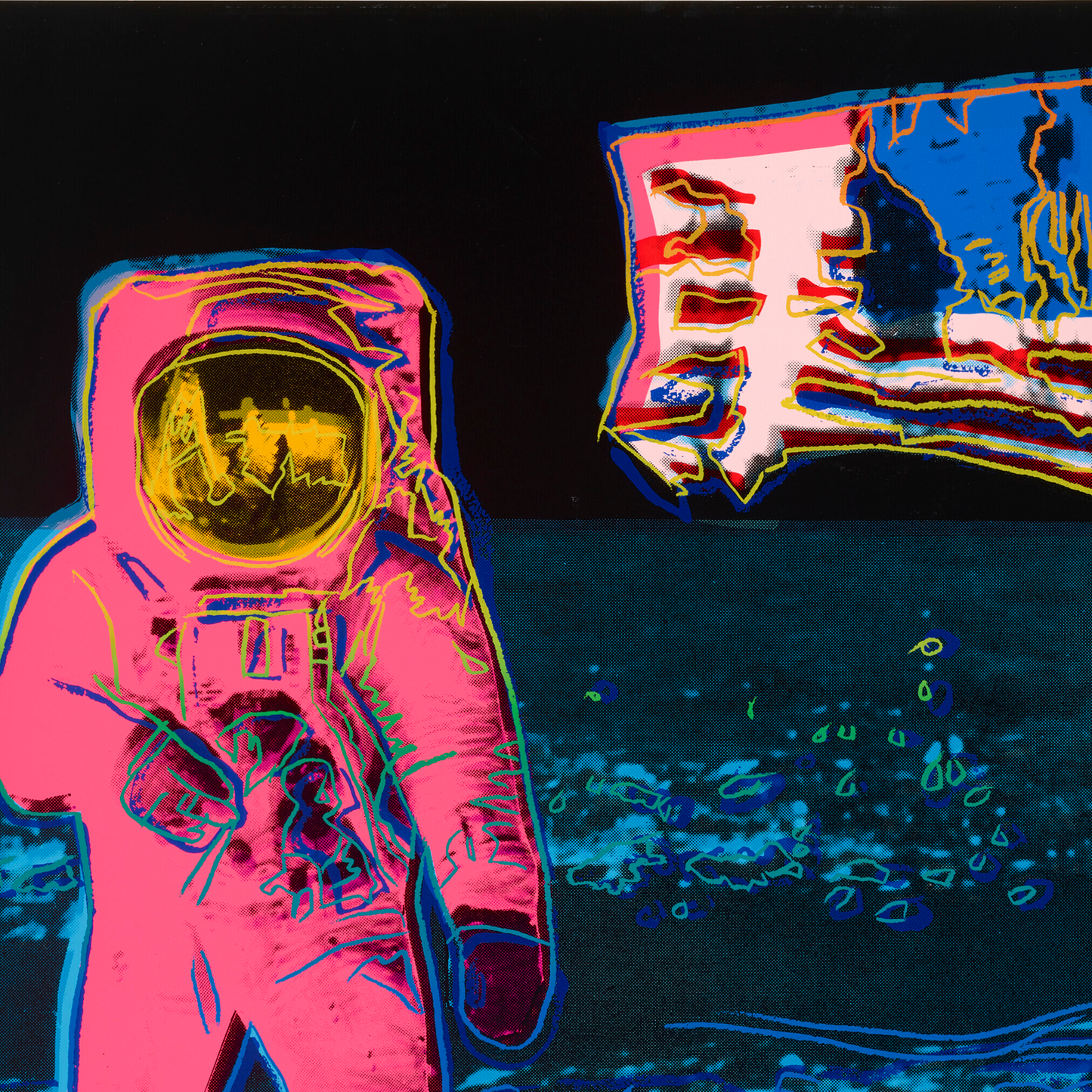 Polerón polo Arte Andy Warhol Moonwalk (Pink) 1987